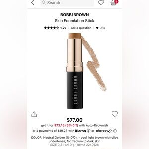 Bobbi Brown Skin Foundation Stick